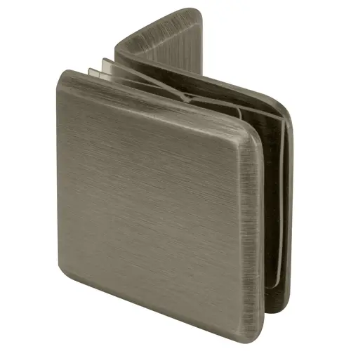Brushed Nickel Fixed Panel Beveled Clamp With Small Leg Brushed Nickel Fixed Panel Beveled Clamp With Small Leg