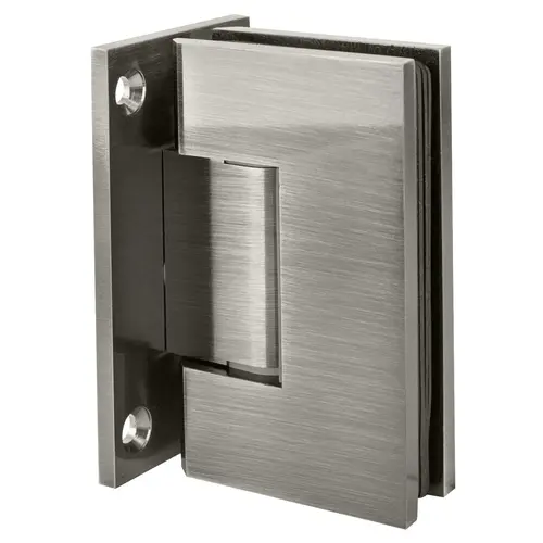 Adjustable Designer Series Wall Mount Hinge With Full Back Plate Satin-Chrome