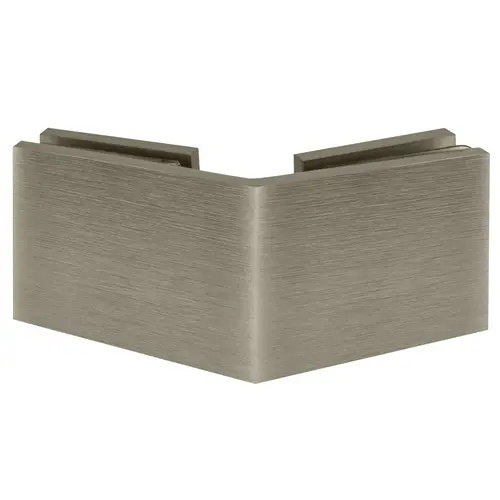 Brushed Nickel Square 135 Degree Glass-to-Glass Clamp Brushed Nickel Square 135 Degree Glass-to-Glass Clamp
