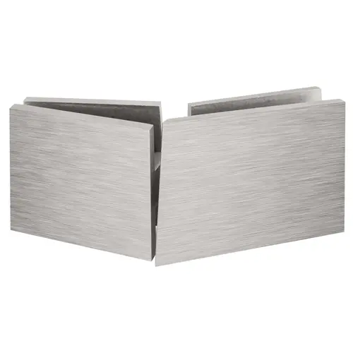 Designer Square Pivoting Glass-to-Glass Operable Transom Clip 135 Degree Satin-Chrome