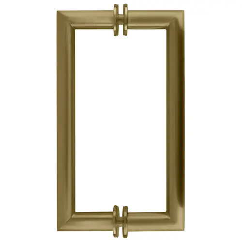 Brushed Bronze 8" MT Series Round Tubing Mitered Corner Back-to-Back Pull Handle