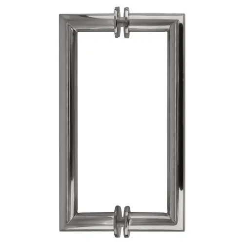 Polished Chrome 8" MT Series Round Tubing Mitered Corner Back-to-Back Pull Handle