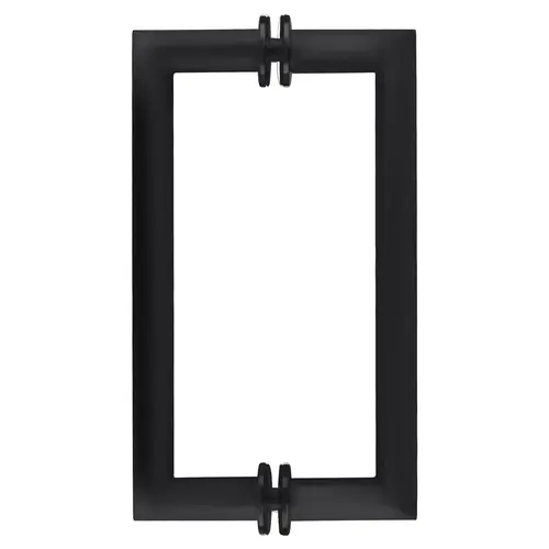 Matte Black 8" MT Series Round Tubing Mitered Corner Back-to-Back Pull Handle Matte Black 8" MT Series Round Tubing Mitered Corner Back-to-Back Pull Handle