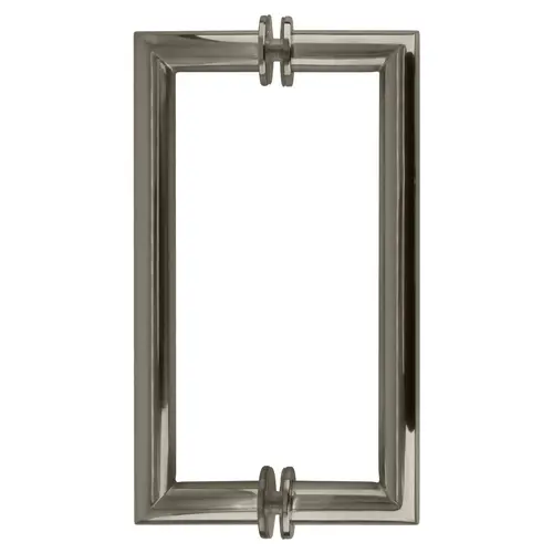 Polished Nickel 8" MT Series Round Tubing Mitered Corner Back-to-Back Pull Handle Polished Nickel 8" MT Series Round Tubing Mitered Corner Back-to-Back Pull Handle
