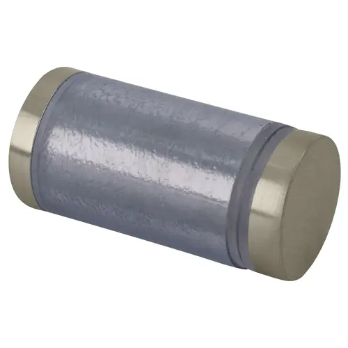 Brushed Nickel Cylinder Style Single-Sided Shower Door Knob With Plastic Sleeve Brushed Nickel Cylinder Style Single-Sided Shower Door Knob With Plastic Sleeve