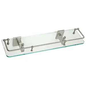 CRL GEN812BN Brushed Nickel Geneva Series 18" Glass Shelf