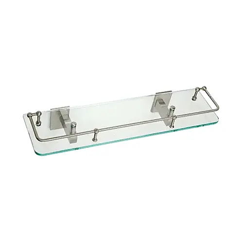 Brushed Nickel Geneva Series 18" Glass Shelf