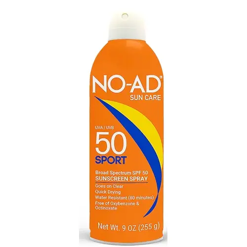 No-Ad Sunscreen Spray, Clear, Fragranced, 9 oz Can
