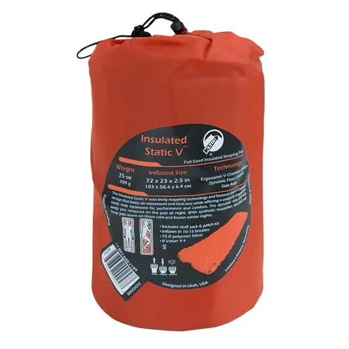 Insulated Static V Orange Sleeping Pad