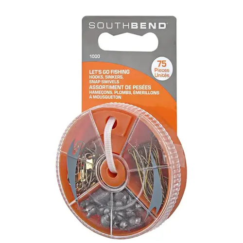 SOUTH BEND 1000 75-Piece Assorted Hook, Swivel & Sinker Kit Buy Now