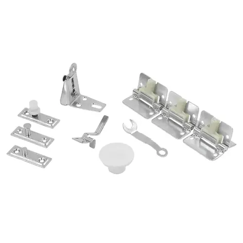 2-Panel Bi-Fold Door Hardware Track Set, White Steel, 36" 2-Panel Bi-Fold Door Hardware Track Set, White Steel, 36"