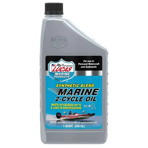 2-Cycle Synthetic Marine Oil, 1 qt Blue to Green