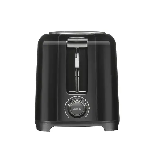 Wide Slot Toaster, 700 W, 2-Slice, Button Control, Black
