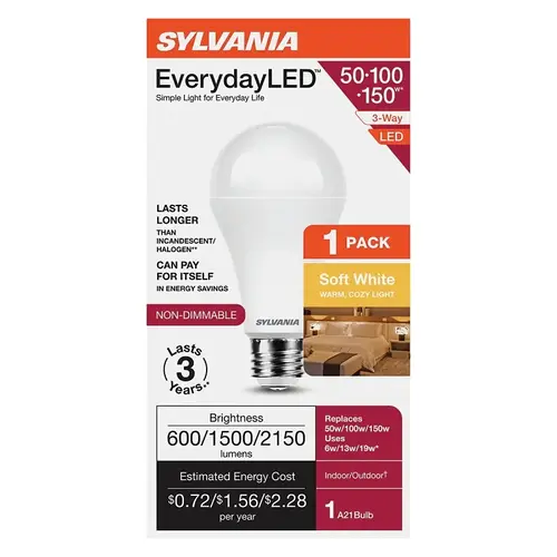 Sylvania 3-Way Light Bulb, Soft White