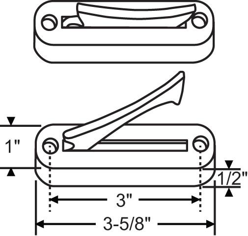 Brixwell 19-329 NLA Retractable Garment Hook Antique Brass
