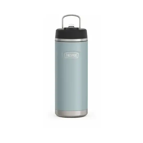 Water Bottle with Straw Lid, Glacier Color Stainless Steel, 32 oz.