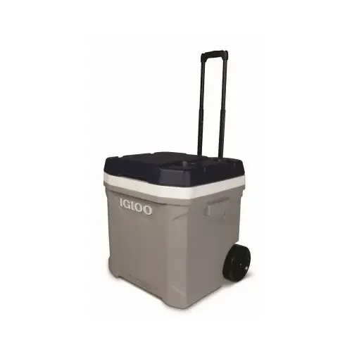 MaxCold Latitude Wheeled Roller Cooler, Foam-Insulated, Carbonite/White, 62 Qt., 98 Can Capacity Jet Carbon/Ice Blue MaxCold Latitude Wheeled Roller Cooler, Foam-Insulated, Carbonite/White, 62 Qt., 98 Can Capacity Jet Carbon/Ice Blue