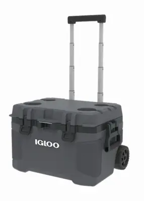 Igloo Trailmate Wheeled Roller Cooler Heavy Duty Carbonite/Obsidian Color 52 Qt. 34939 Igloo Trailmate Wheeled Roller Cooler Heavy Duty Carbonite/Obsidian Color 52 Qt. 34939