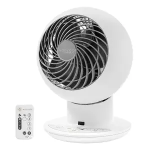 IRIS 510027 Desktop Fan, 5 Speed, Remote Control, White, 353 Sq. Ft. Coverage