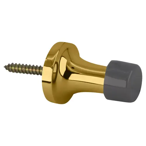 1-3/8" Baseboard Door Bumper, Solid Brass in PVD Polished Brass 1-3/8" Baseboard Door Bumper, Solid Brass in PVD Polished Brass