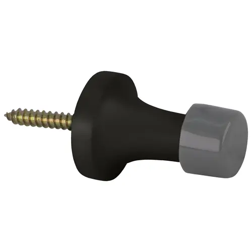 1-3/8" Baseboard Door Bumper, Solid Brass in Oil-rubbed Bronze 1-3/8" Baseboard Door Bumper, Solid Brass in Oil-rubbed Bronze