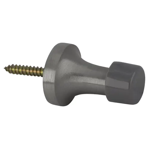 1-3/8" Baseboard Door Bumper, Solid Brass in Brushed Chrome 1-3/8" Baseboard Door Bumper, Solid Brass in Brushed Chrome