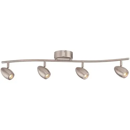 2.6 ft. 4-Light Brushed Nickel Integrated LED Fixed Track Lighting Kit Color/Finish Family 2.6 ft. 4-Light Brushed Nickel Integrated LED Fixed Track Lighting Kit Color/Finish Family