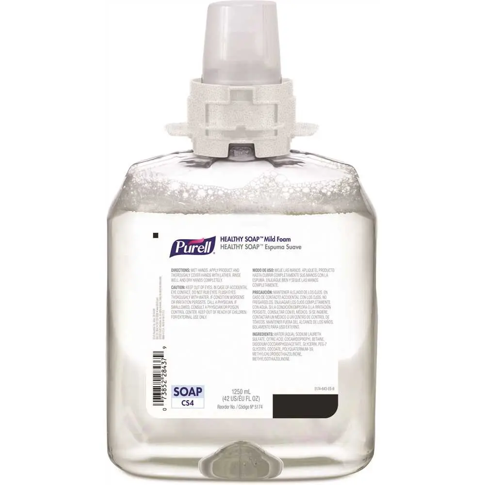 PURELL Brand Healthy Soapa Mild Foam 1250 Ml Hand Soap Refill Clear - pack of 4 5174-04