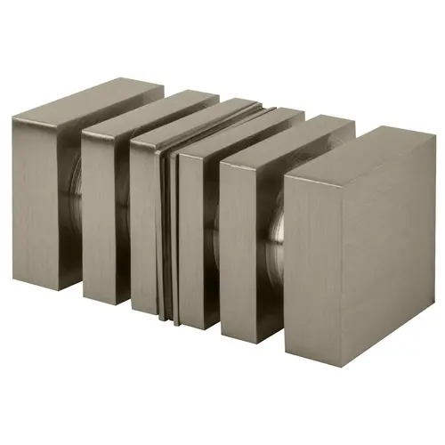 CRL Brushed Nickel Square Back-to-Back Style Knobs