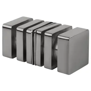 CRL SDK160CH CRL Polished Chrome Square Back-to-Back Style Knobs