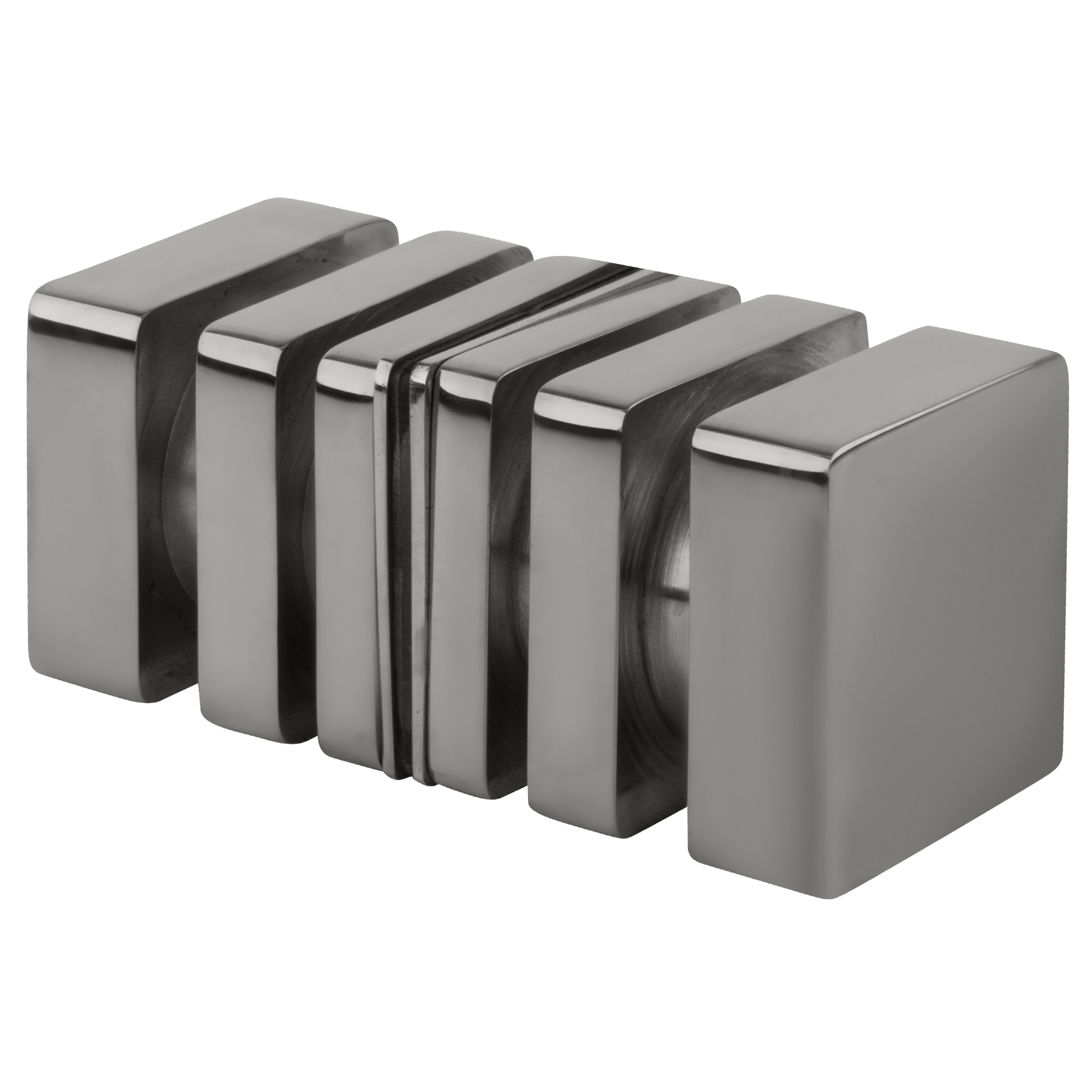 CRL SDK160CH CRL Polished Chrome Square Back-to-Back Style Knobs