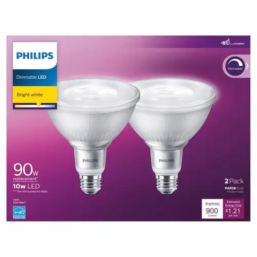 LED Bulb PAR 38 E26 (Medium) Bright White 90 Watt Equivalence Clear LED Bulb PAR 38 E26 (Medium) Bright White 90 Watt Equivalence Clear