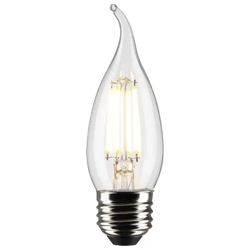 Filament LED Bulb CA10 (Flame Tip) E26 (Medium) Soft White 40 Watt Equivalence Clear Filament LED Bulb CA10 (Flame Tip) E26 (Medium) Soft White 40 Watt Equivalence Clear