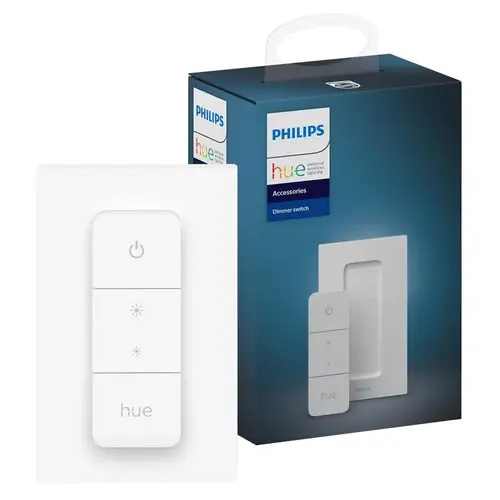 Dimmer Switch w/Remote Control Hue White Wireless White Dimmer Switch w/Remote Control Hue White Wireless White