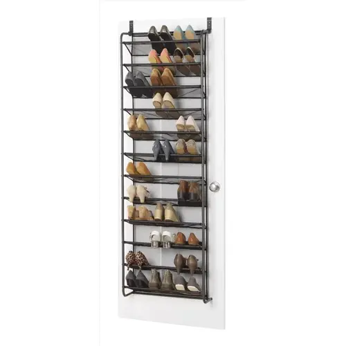 Hanging Shoe Organizer 69" H X 21.63" W X 7.5" L Metal Gunmetal