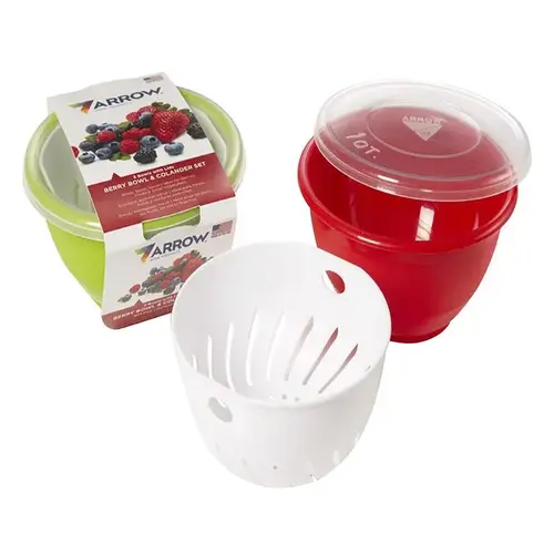 Bowl and Colander Set Assorted Plastic Berry Assorted Bowl and Colander Set Assorted Plastic Berry Assorted