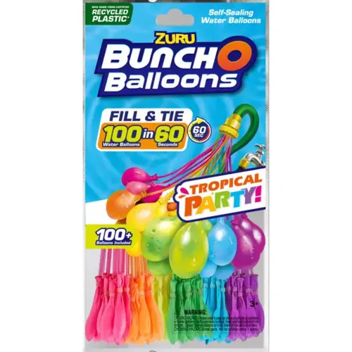 Rapid Filling Water Balloons Bunch O Balloons Plastic Rubber Assorted 100 pc Assorted Rapid Filling Water Balloons Bunch O Balloons Plastic Rubber Assorted 100 pc Assorted