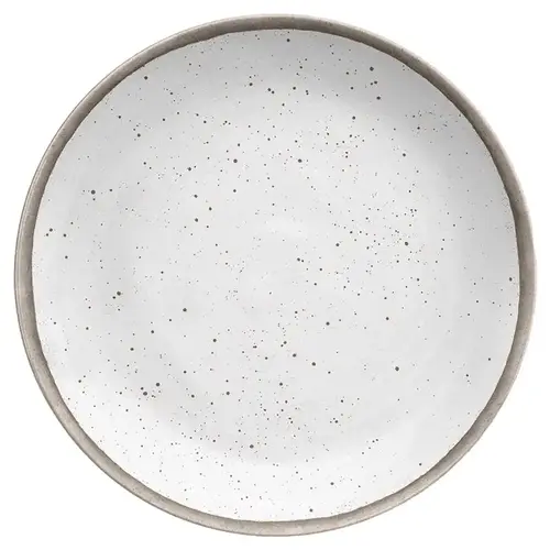 Salad Plate Gray/White Melamine Kiln Gray/White
