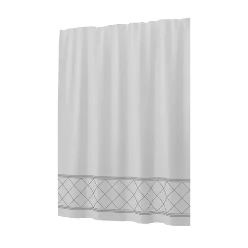 Shower Curtain Radiance 72" H X 72" W White Polyester White Shower Curtain Radiance 72" H X 72" W White Polyester White