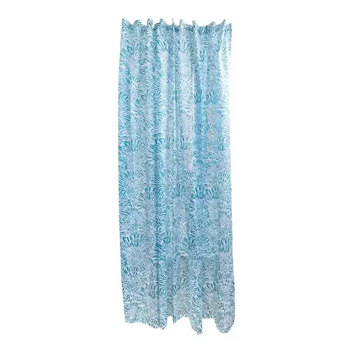Shower Curtain Dandelion 72" H X 72" W Teal Polyester Teal - pack of 3