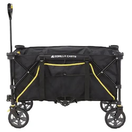 Folding Utility Wagon Polyester Fabric 150 lb. cap. Black