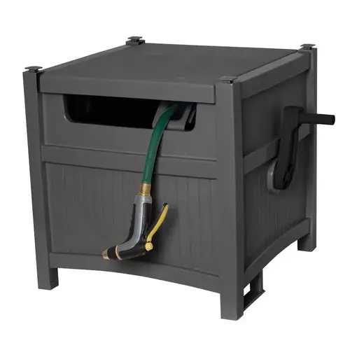 Hideaway Hose Reel Smart Trak 225 ft. Gray Retractable Free Standing Gray Hideaway Hose Reel Smart Trak 225 ft. Gray Retractable Free Standing Gray