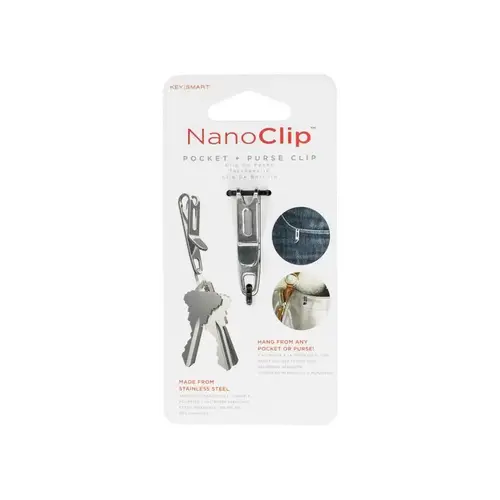 Pocket/Purse Clip Keychain Nano Clip Stainless Steel Silver Silver