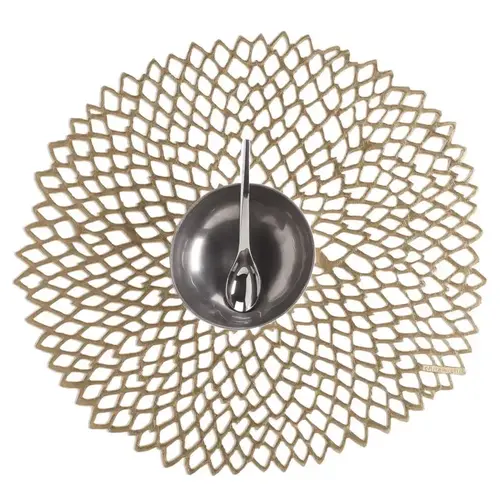 Placemats TerraStrand Brass Vinyl 15" L X 14" W Brass Placemats TerraStrand Brass Vinyl 15" L X 14" W Brass