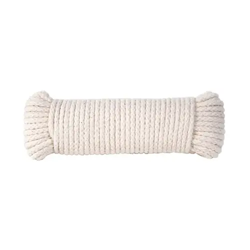 Clothesline Rope 7/32" D X 50 ft. L Natural Braided Cotton Natural Clothesline Rope 7/32" D X 50 ft. L Natural Braided Cotton Natural