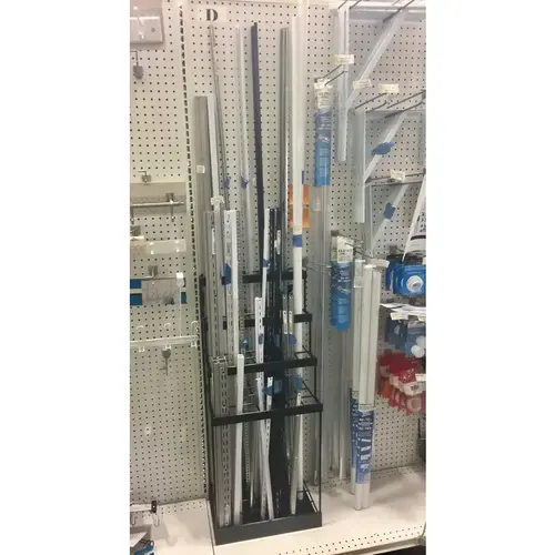 Upright Shelf Display 38-1/16" H X 16-1/8" W X 10-1/2" D Black Metal Shelf Upright Display Black Upright Shelf Display 38-1/16" H X 16-1/8" W X 10-1/2" D Black Metal Shelf Upright Display Black