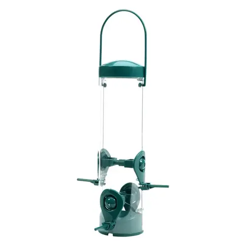 Bird Feeder Finch Plastic 2" 1 Tube 4 ports Green Bird Feeder Finch Plastic 2" 1 Tube 4 ports Green