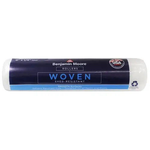 Paint Roller Cover Woven 9" W X 1/4" Regular White Paint Roller Cover Woven 9" W X 1/4" Regular White