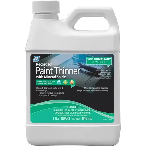 Paint Thinner Mineral Spirits 1 qt Paint Thinner Mineral Spirits 1 qt