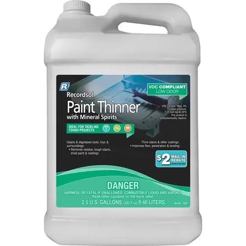 Paint Thinner Mineral Spirits 2.5 gal - pack of 2 Paint Thinner Mineral Spirits 2.5 gal - pack of 2